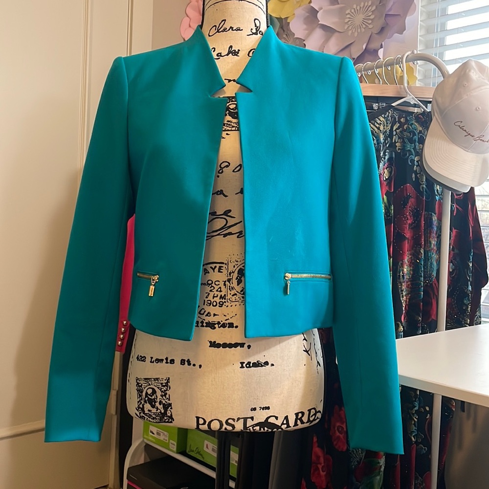 Calvin Klein turquoise blazer